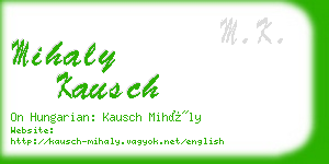 mihaly kausch business card